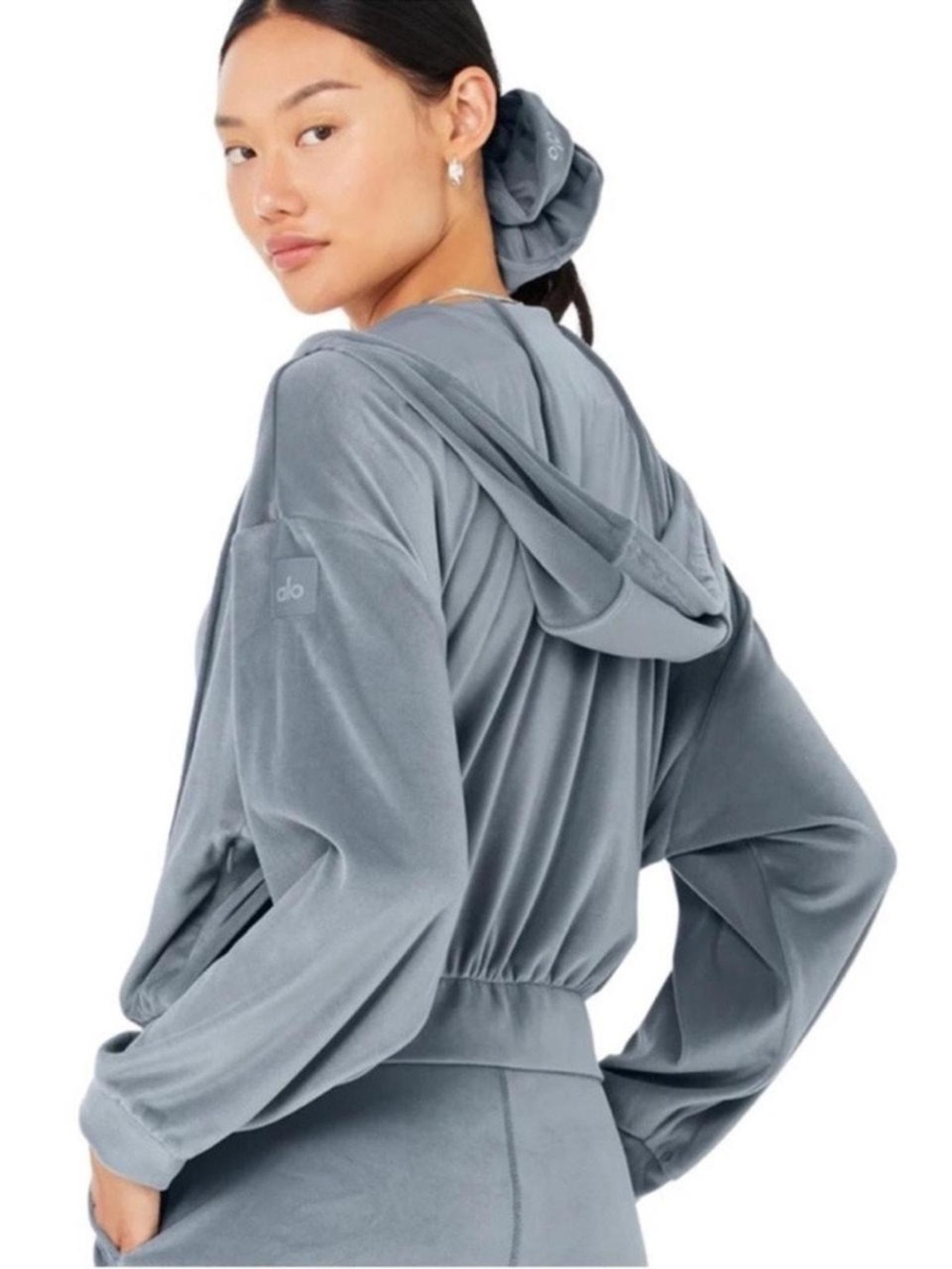 Alo Yoga Velour Glimmer Full Zip Up Size XS - Picture 2 of 8